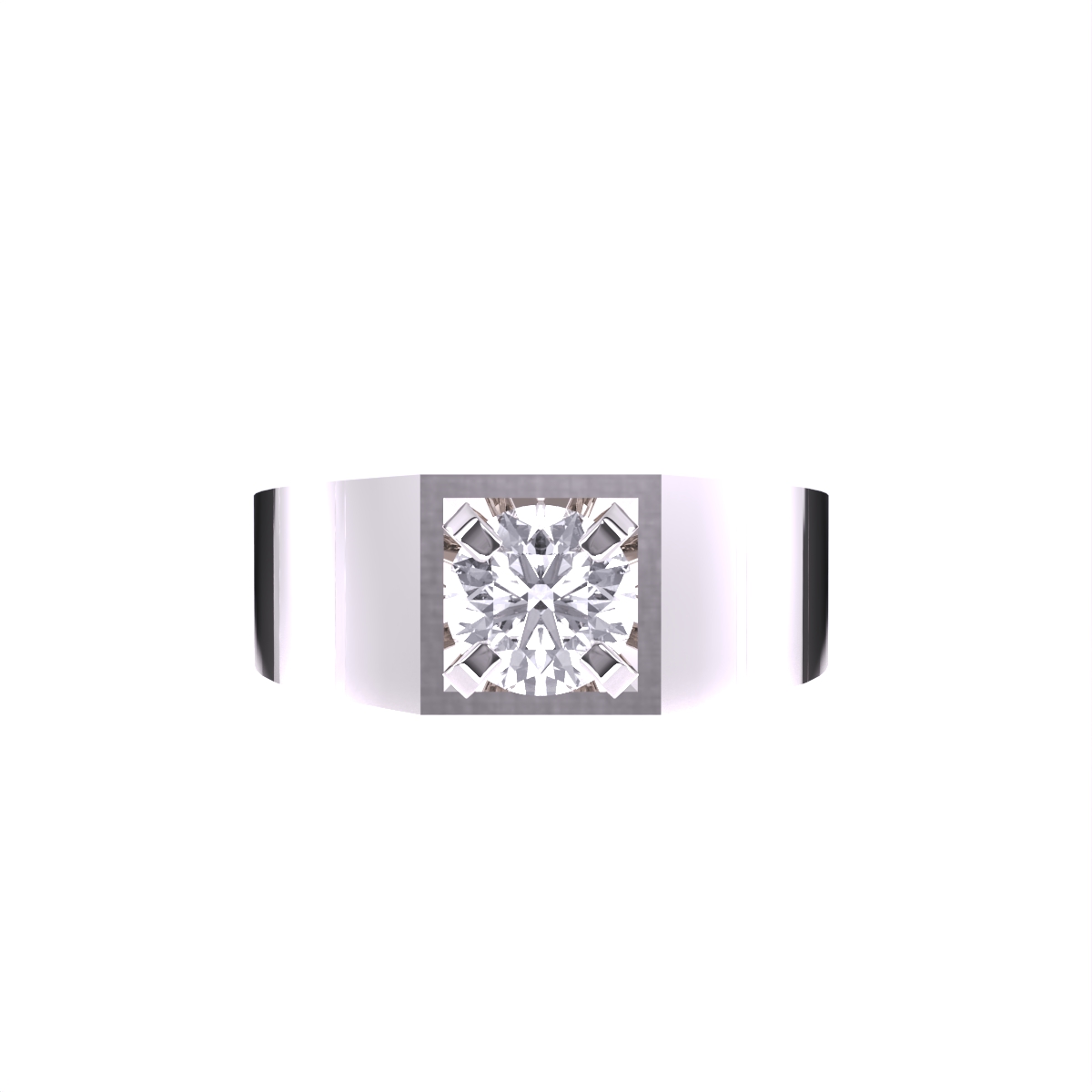 Classic lab-grown Solitaire Engagement Ring